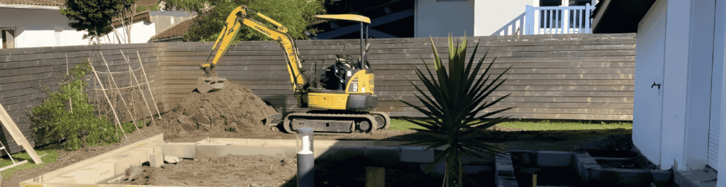 travaux de gros œuvre en cours à Labenne
