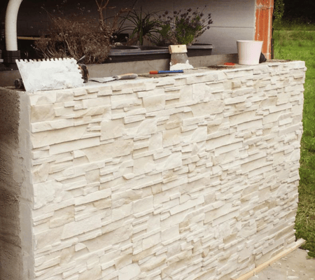 maçonnerie réalisée pour faire un bar à Dax