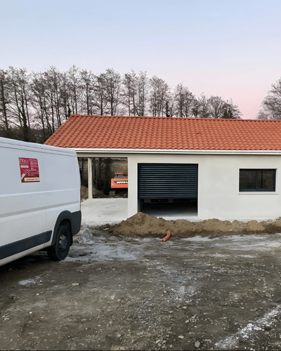 Maison en construction par une entreprise de batiment à hossegor